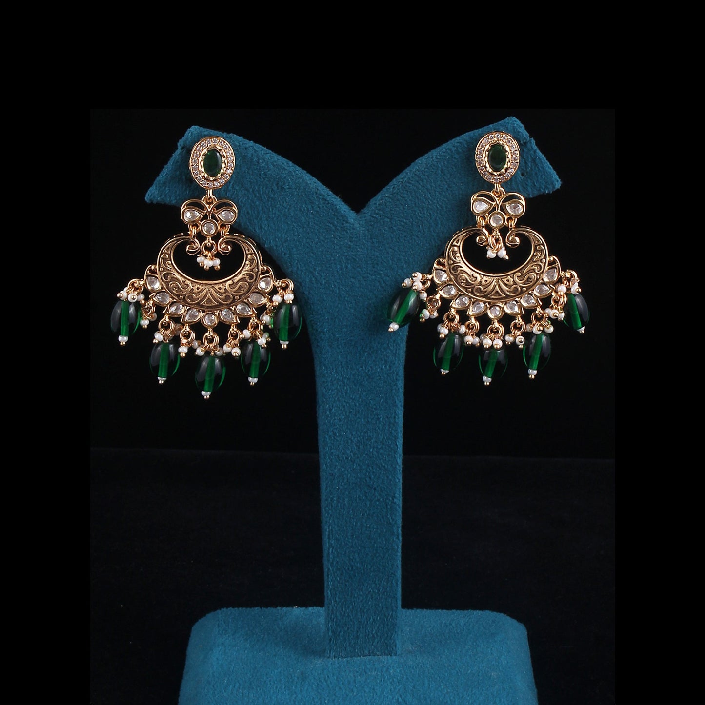 Jharoka Chandbali Earrings