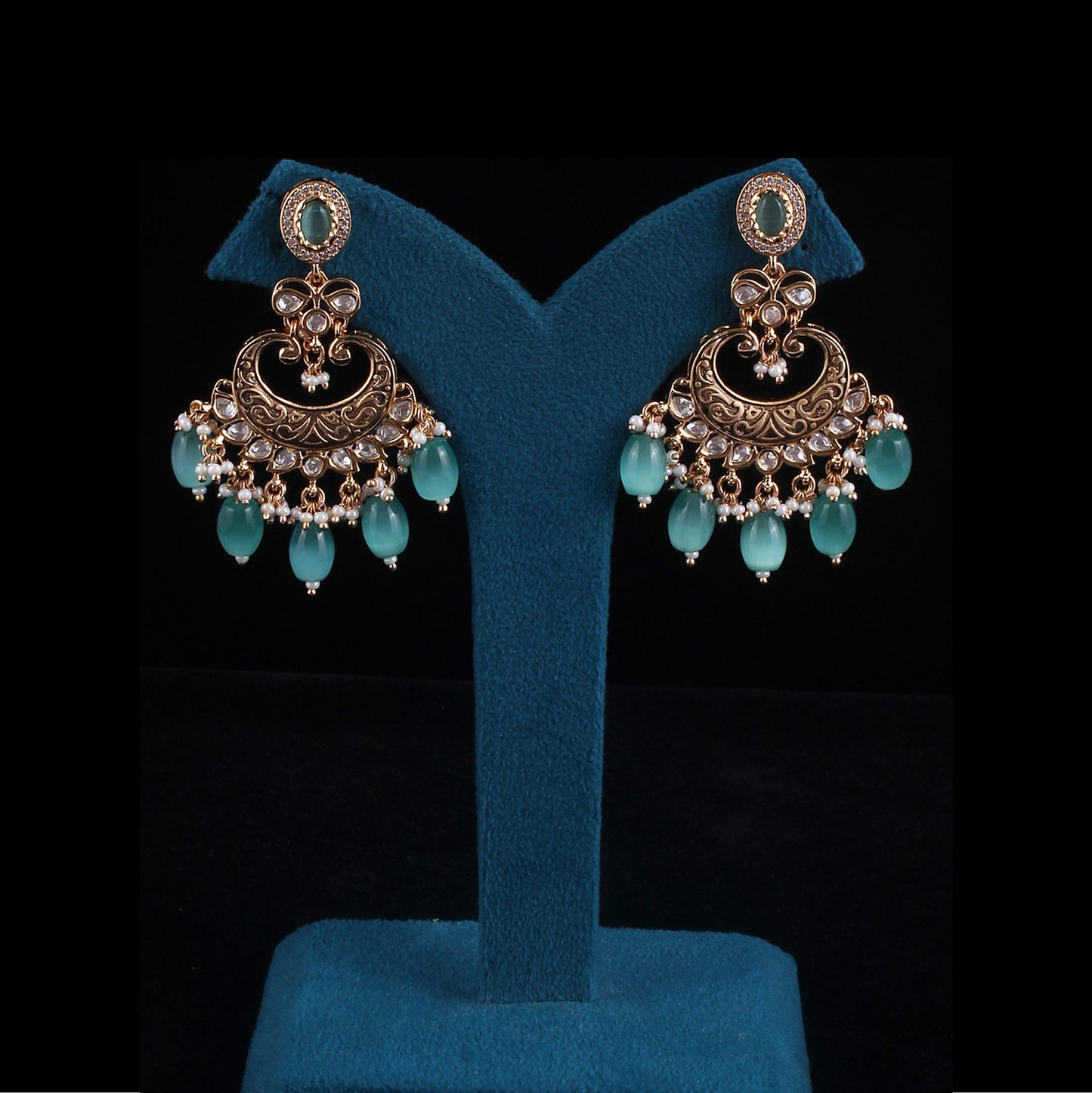 Jharoka Chandbali Earrings