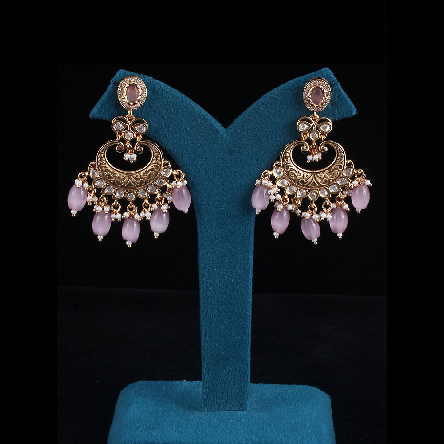 Jharoka Chandbali Earrings