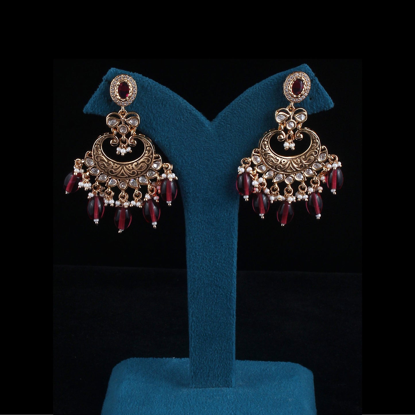 Jharoka Chandbali Earrings