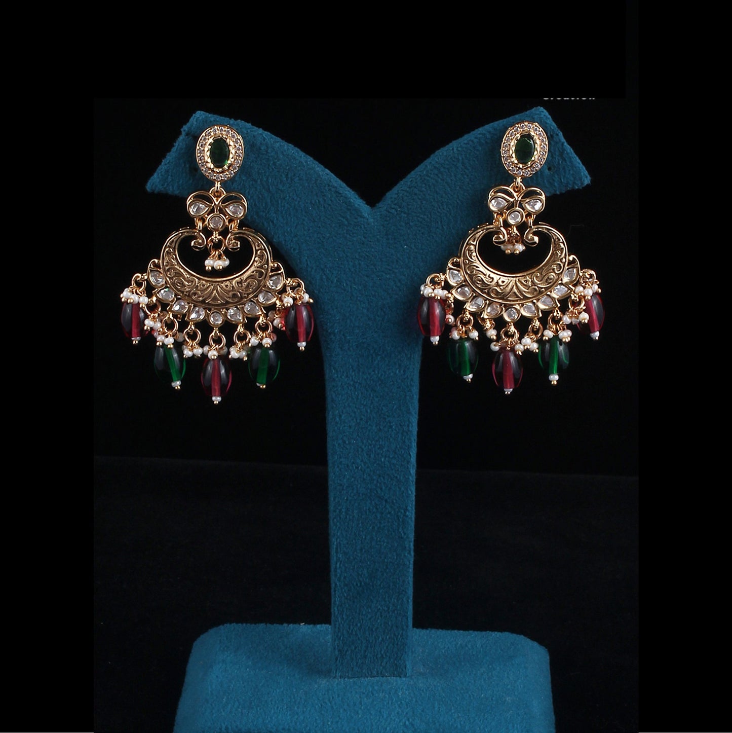 Jharoka Chandbali Earrings