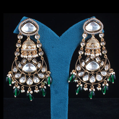 Fusion Jhumka Chandbali Earrings