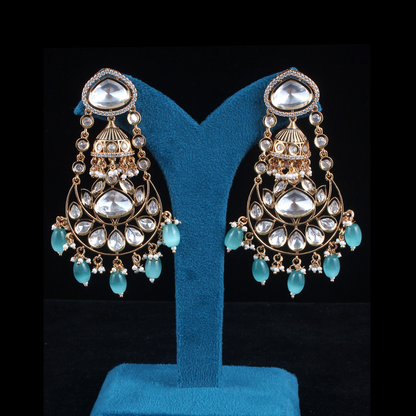 Fusion Jhumka Chandbali Earrings