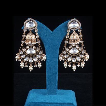 Fusion Jhumka Chandbali Earrings