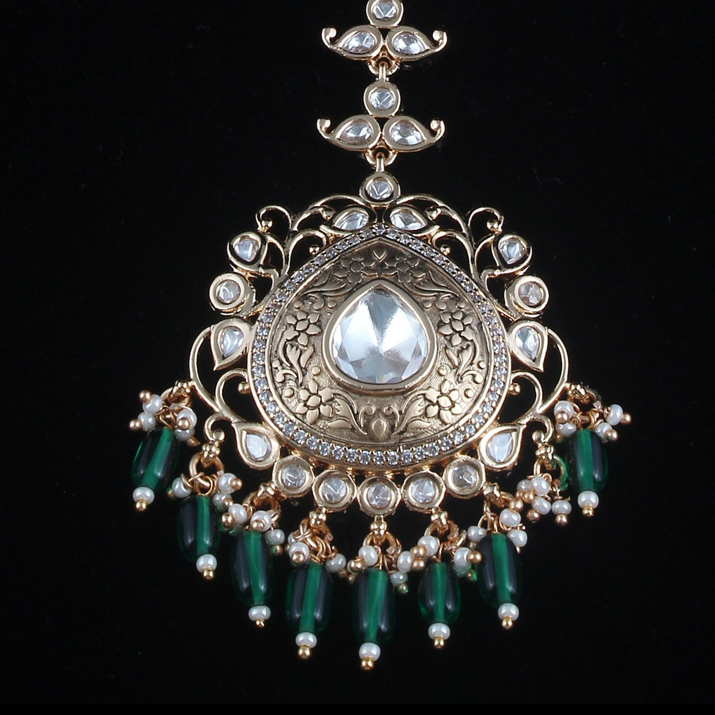 Antique Styled Kundan Mang Tikka